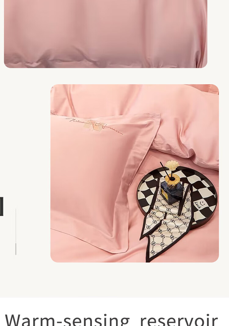 ZiiU Bedding Set, Pure Cotton Duvet Cover And Bed Sheet Set, All-Season Use, for 1.8-Meter Bed 4