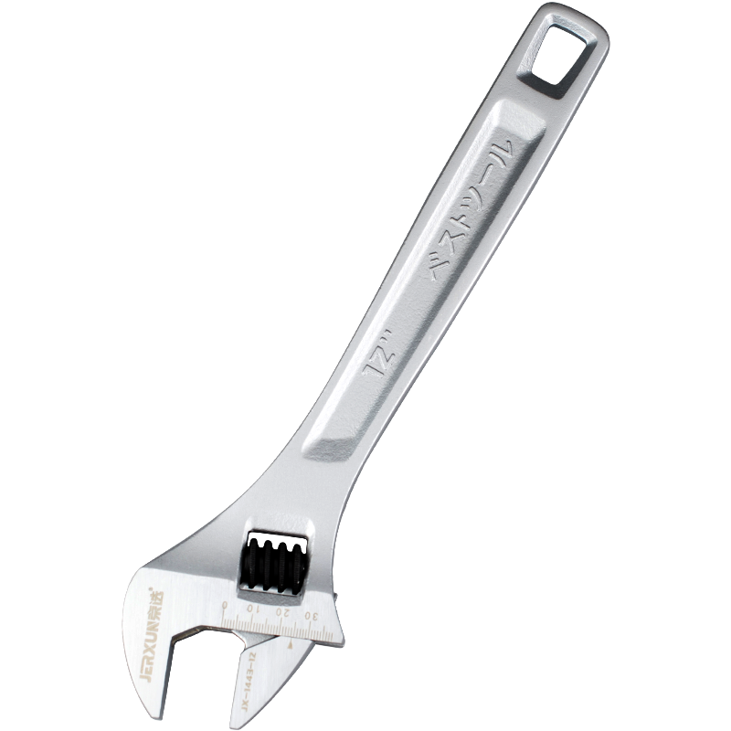 JERXUN 12-Inch Adjustable Wrench Multi-Functional Large Opening Household Repair Tool