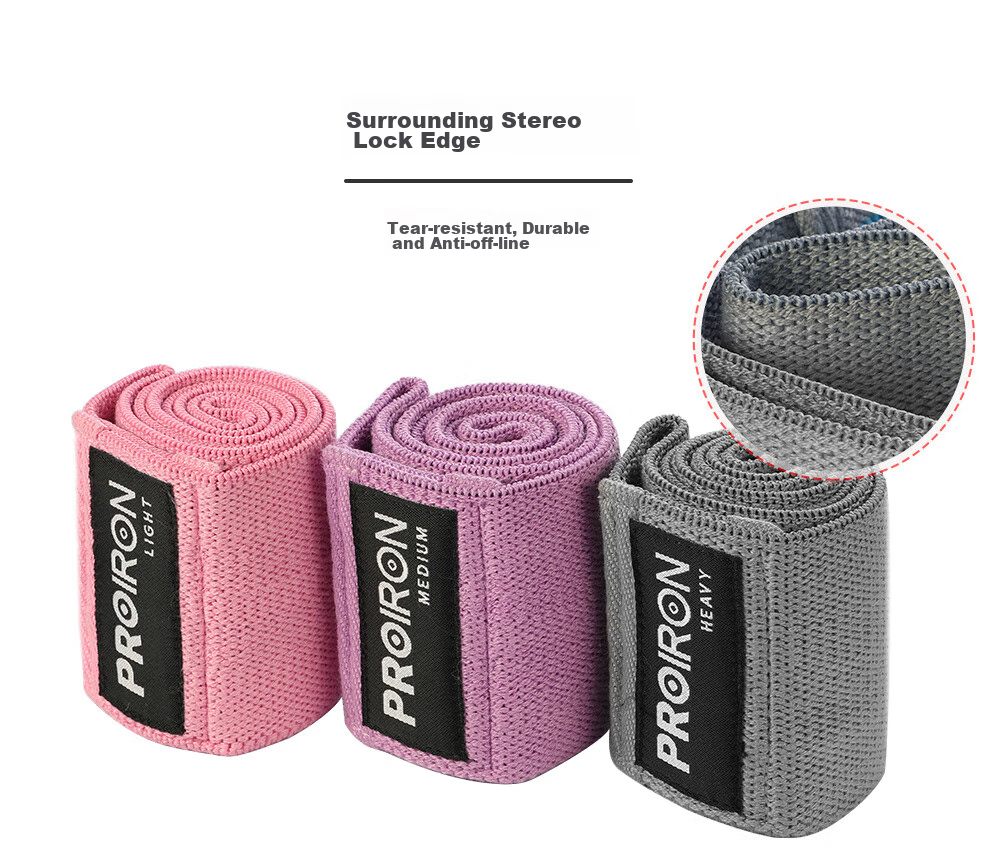 PROIRON Puli'ai Elastic Resistance Band Set for Strength Training, Fitness, Yoga Leg And Glute Exercises - 3 Pieces 9
