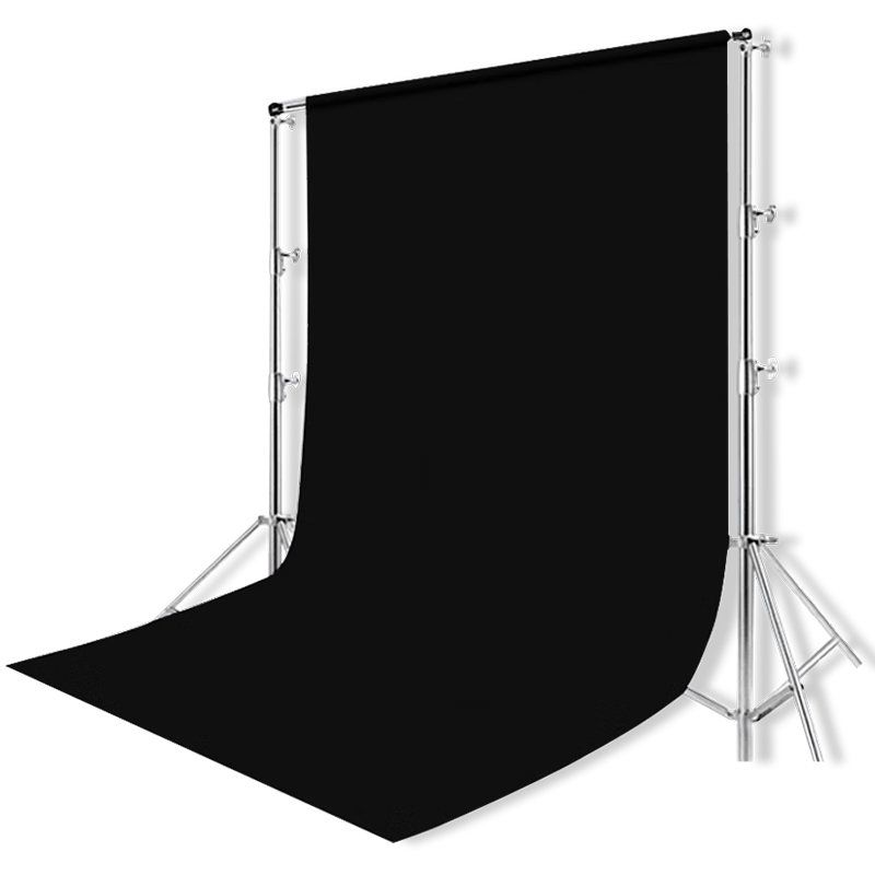 Beiyang 3*2 Meter Black Flocked Fabric Background Cloth for Photography, Thickened Light-Absorbing Fabric, Flocked Product Backdrop, Portrait Softbox Cloth
