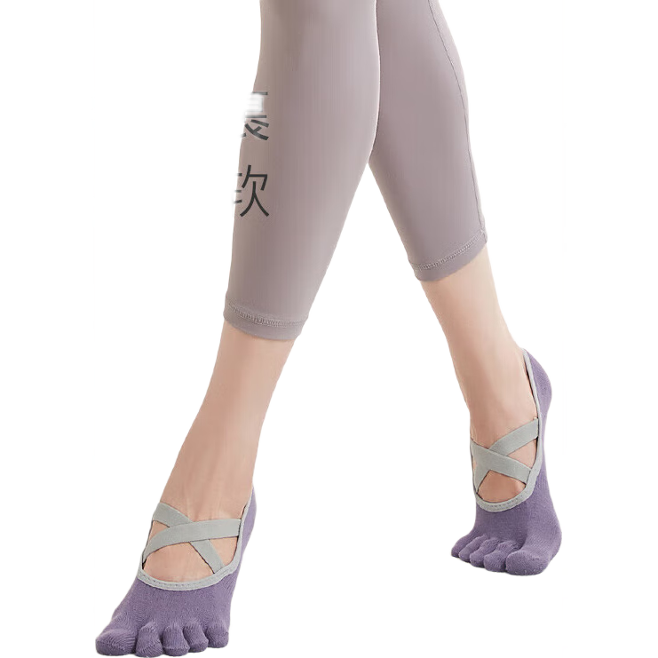 Keep Yoga Socks, Non-Slip Toe Separation Women's Five-Toe Socks, Indoor Floor Exercise Dance Pilates Summer Sports