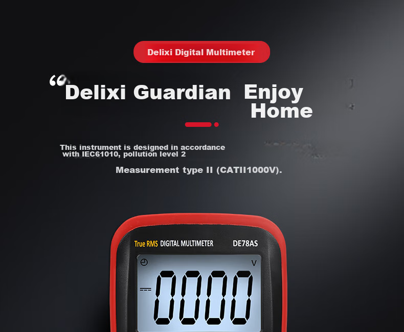 Delixi Electric High-Precision Digital Multimeter Multifunctional Digital Voltage Tester DEM11+ 3