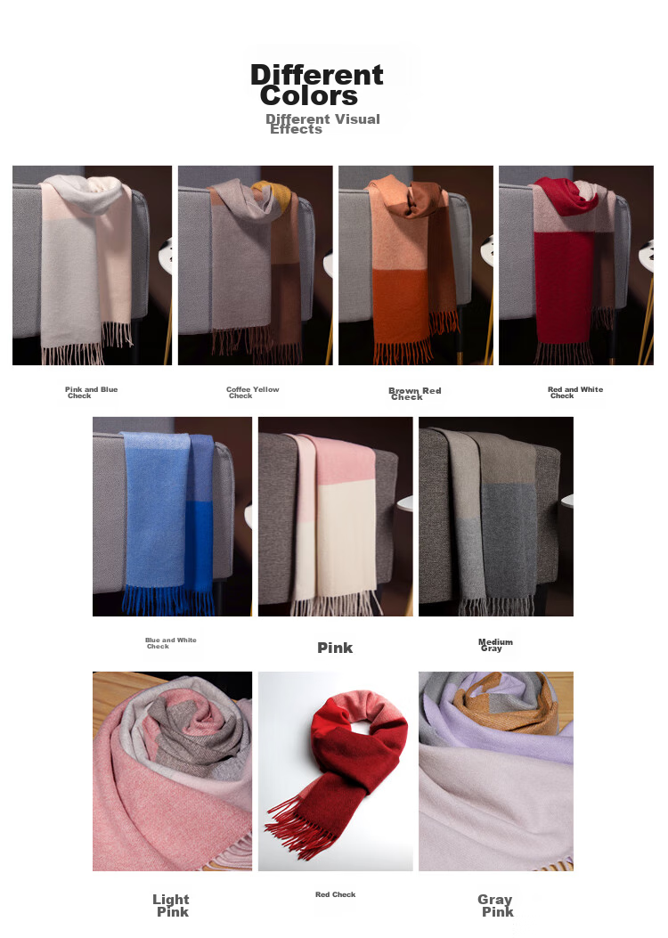 Hengyuanxiang 100% Cashmere Scarf, Women's Shawl, Warm Neck Warmer, Birthday Gift for Mom, Present for Elders 10