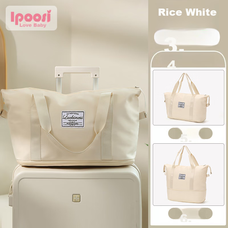 Aibaoshi Maternity Hospital Bag, Large Capacity Luggage for New Mothers, Postpartum Storage Bag, Hospital Admission Handbag, Beige M398