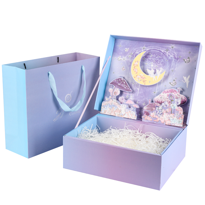 TaTanice Gift Box Empty Box Dragon Boat Festival Gift Birthday Present Packaging Box Souvenir Box, Colorful 3D Desig