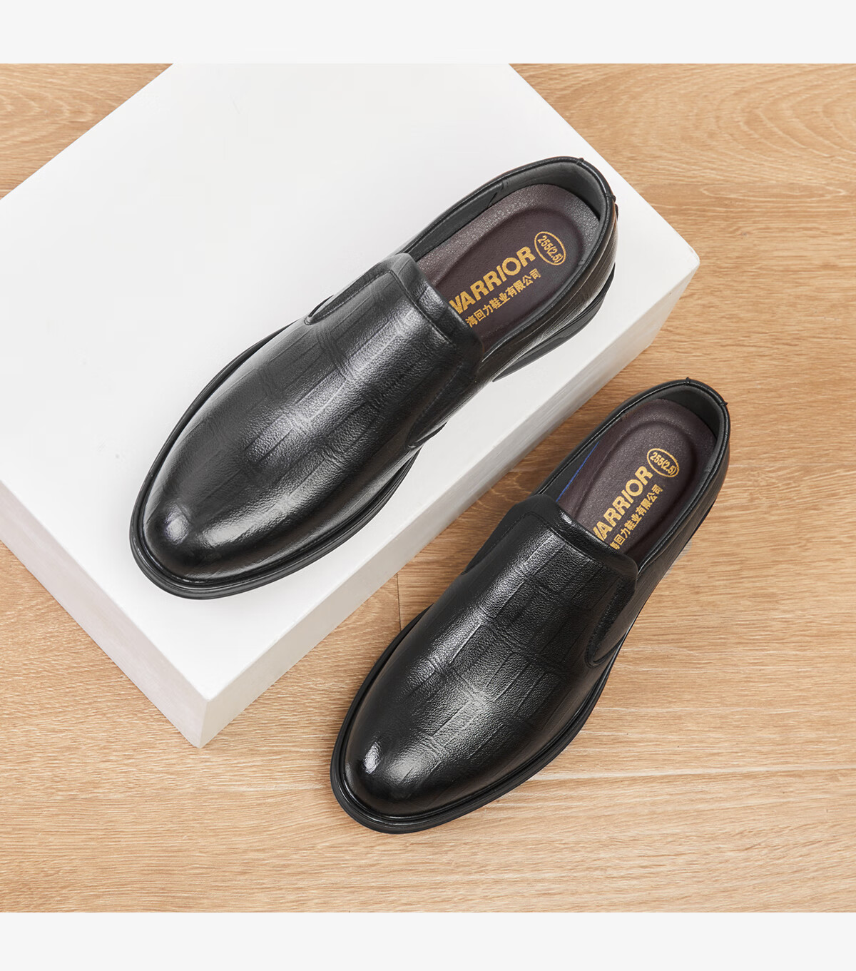 Huili Men's Shoes, Business Commute Leather Shoes, Versatile Casual Comfortable Slip-On Soft Surface Formal Shoes for Dads, Black, Size 44 13