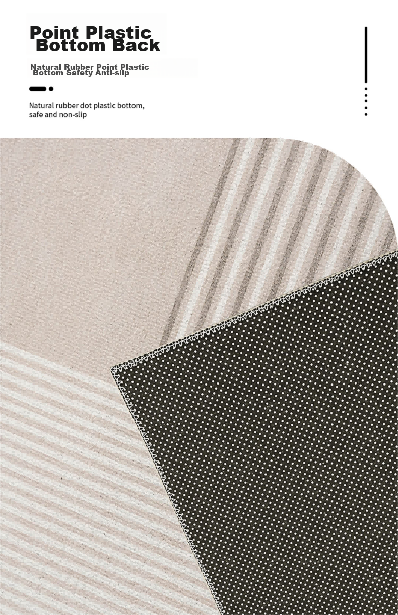 Qimian Belgian Velvet Living Room Carpet, Stain-Resistant, Non-Slip, Easy to Clean, Inspirational Impression, Light Luxury Minimalism, 180*250cm 12