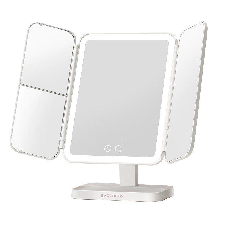 EASEHOLD LED Makeup Mirror with Light, Smart Vanity Mirror, Dressing Mirror, Beauty Lamp, Cosmetic Organizer Gift Box, Shell Mirror, Birthday Gift for Girlfriend Or Wife