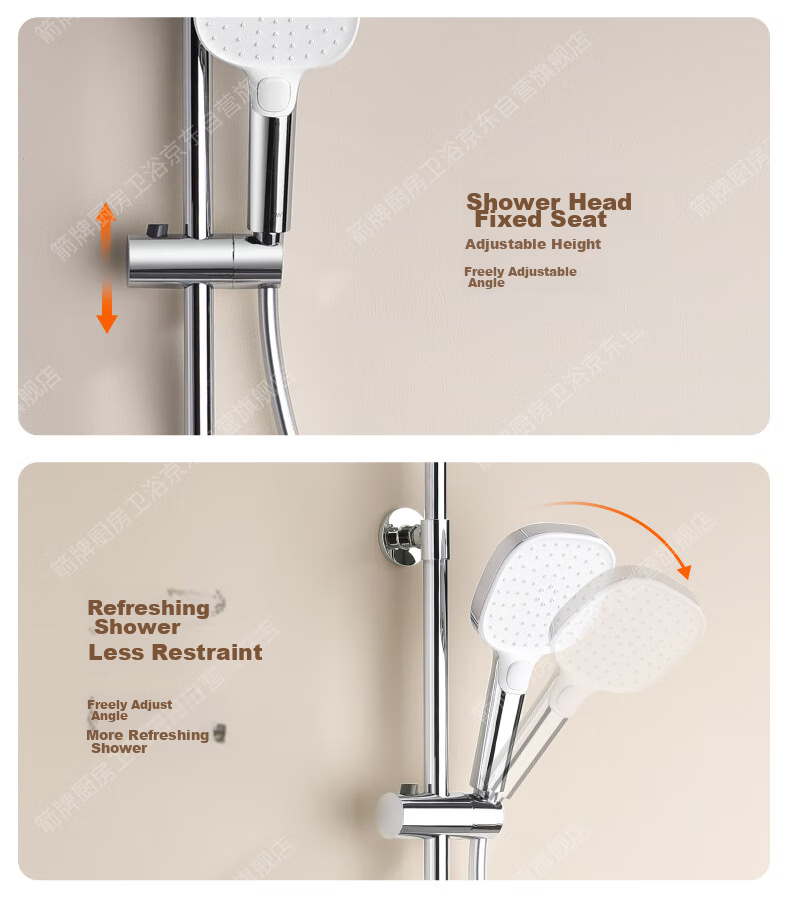 ARROW Shower Head, Independent Water Distribution Piano Key Shower Head, Handheld Spray Gun, High-Pressure Shower Head 18