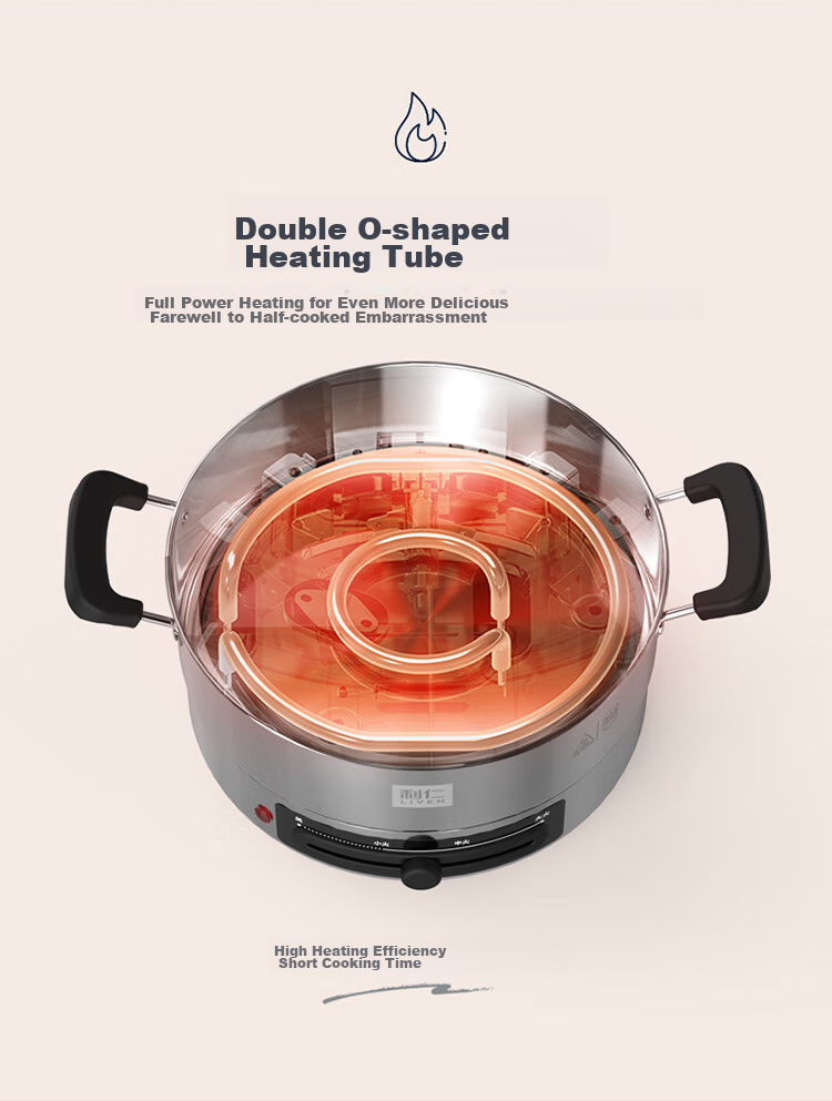 Liven Electric Griddle, Household Electric Frying Pan, 304 Stainless Steel, No Coating, Electric Pancake Maker, 34cm Enlarged, 85mm Deepened, Sandwich Breakfast Machine, DJG-J3485 5