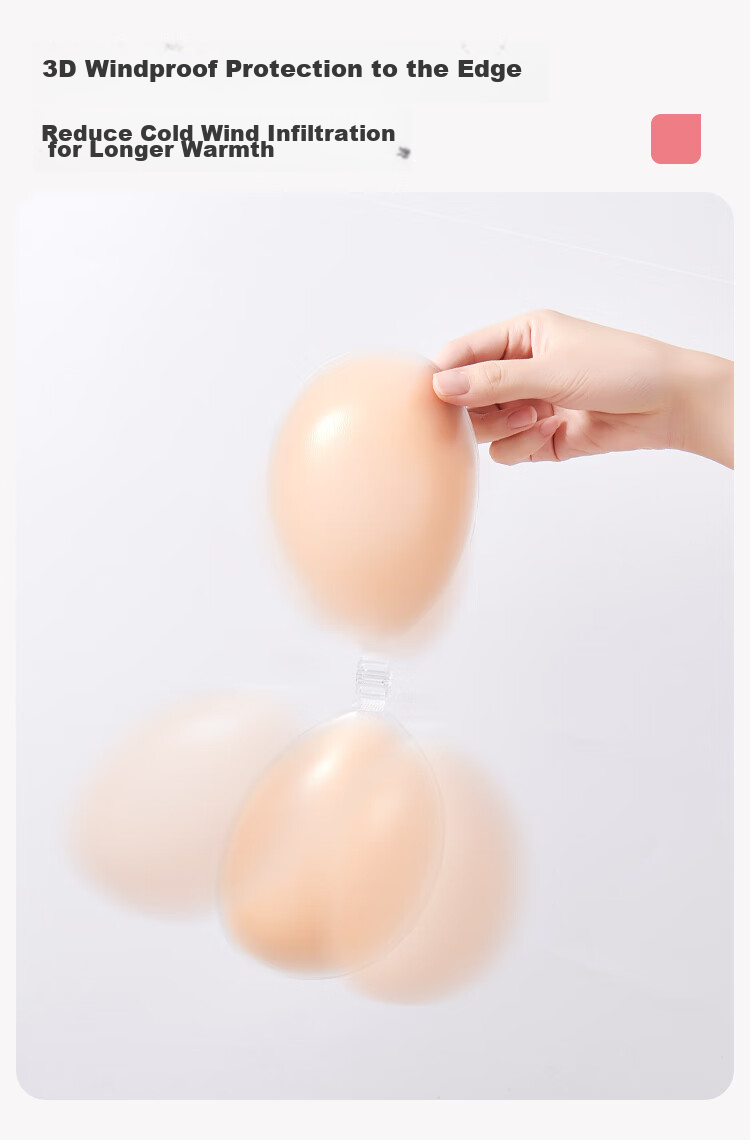 Dushiliren Invisible Bra, Push-Up, Wireless, Wedding Dress, Swimsuit, Underwear, Bra, Anti-Slip, Anti-Exposure, Silicone Breast Pads, D 8