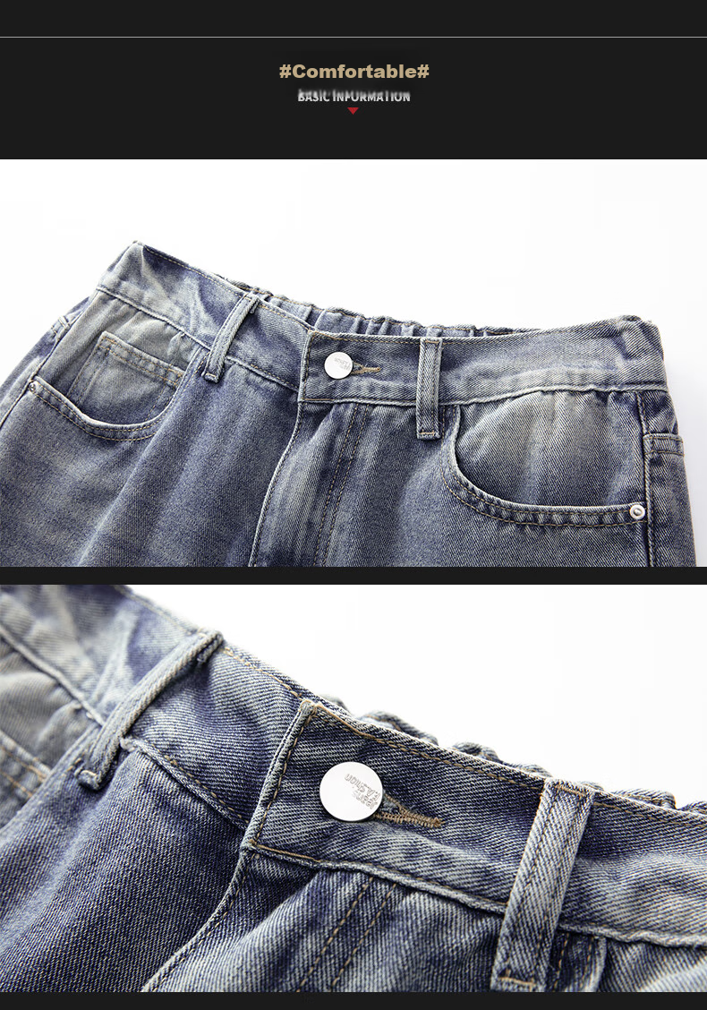 MAYBEYOND Men's Micro-Flare Jeans, Spring And Autumn Season, Draping Slim Fit Micro-Flare Pants, High-Waist Trousers for Men, MA27 Vintage Blue, Size S 18