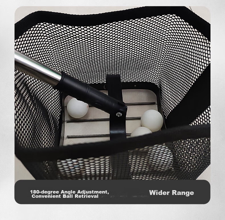 Pongbot Table Tennis Ball Retriever, Extendable Ball Picker with Adjustable Angle, Net Ball Collector Basket 6