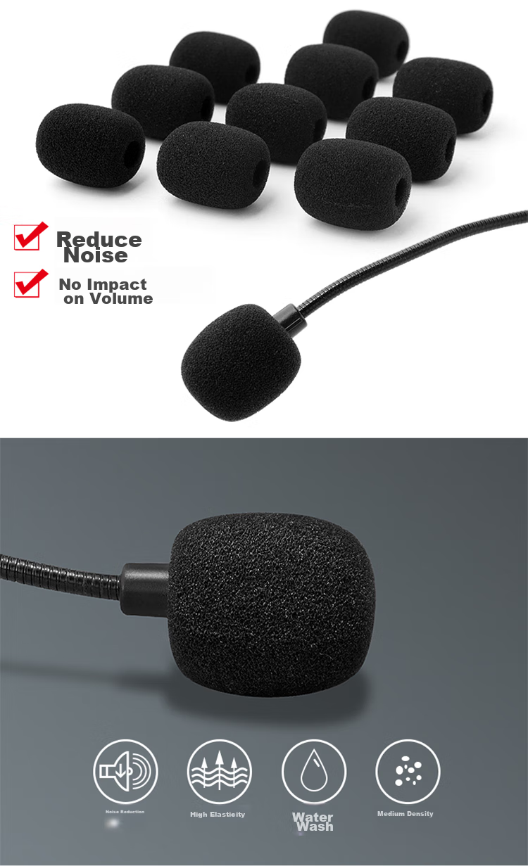 NINTAUS PJ-HM*10 Microphone Cap, Foam Cover, Anti-Slip Cover, Anti-Spray Cover, Anti-Slip Ring, Anti-Drop Ring, Thickened Special Protective Accessories, Black, Thickened Version, New 6