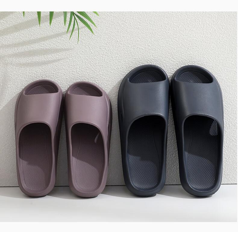 GUOLUOFEI Men's Summer Slippers, Bathroom Shower Non-Smelly, Non-Slip Soft Sole, Couples Sandals for Women, Green, Size 35-36 5