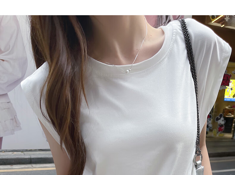 Modal White Loose Fit Tank Top Women Round Neck Racerback Sleeveless Shirt Outerwear Innerwear Base Layer All Seasons Plus Size 23