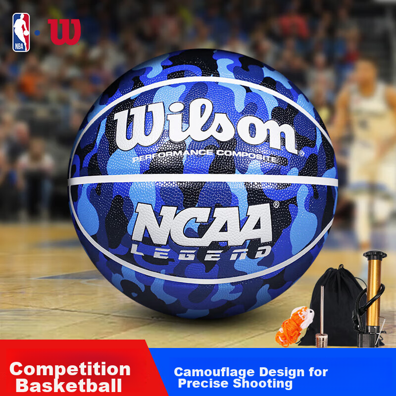 Wilson NCAA Series Camouflage Pattern Campus Indoor And Outdoor Size 7 Basketball Training Wear-Resistant WTB0929ROIB07CN