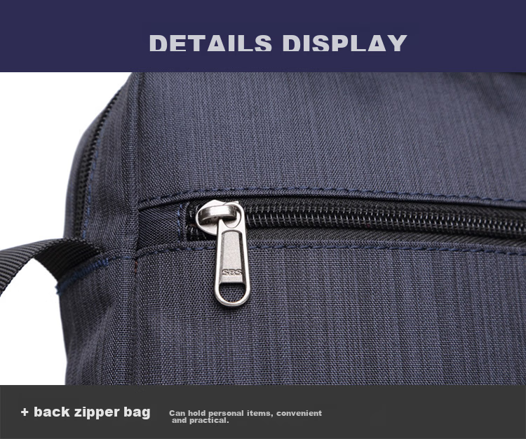 CROCODILE Men's Fabric Bag, Sports Casual Shoulder Bag, Simple Trendy Crossbody Vertical Style Bag, Gift B2002, Royal Blue 16