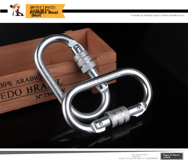 Golmud Safety Hook O-Type 25KN Main Lock, Climbing And Rock Climbing Anti-Slip Buckle, Load-Bearing Safety Hook GM908 11