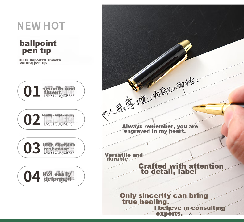 HERO Ballpoint Pen, Stylish Stationery for Men And Women, Business Office Personalized Signature Pen, 7006 Black 5
