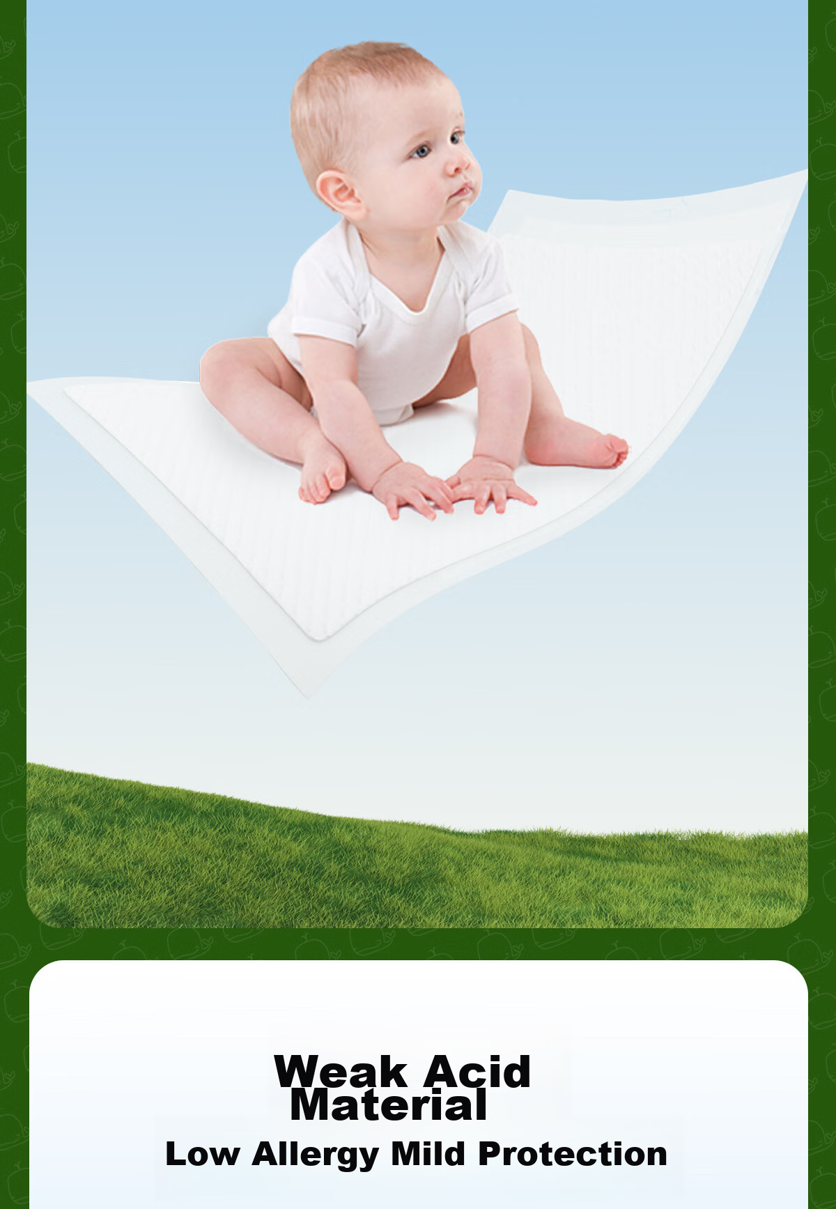 Ankexin Disposable Baby Changing Pads, 100 Pieces, Newborn Care Mats, Baby Bed Sheets, Urine And Dirt Barrier, Small Size 25*35cm 4