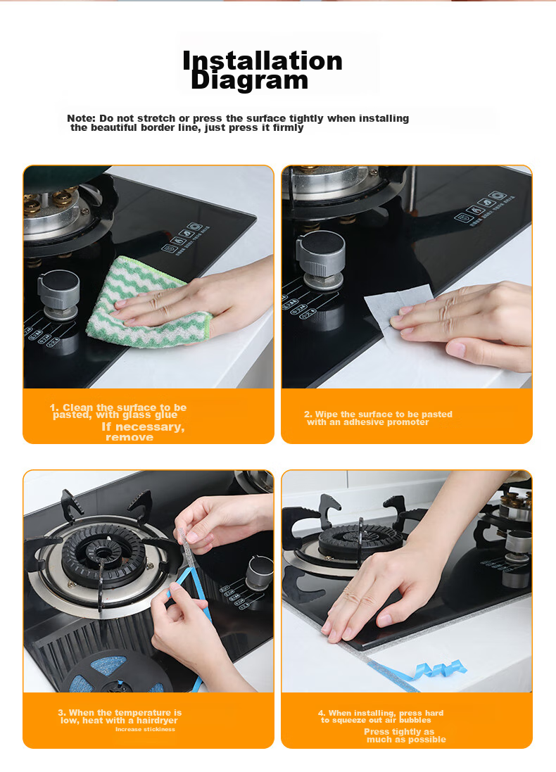 Mileqi Tile Gap Sealing Strip, Kitchen Sink Stove Floor Gap Adhesive, Waterproof Mold-Proof Moisture-Resistant, Water-Resistant No-Curling Edge, Strong Adhesion, Pearl Black, 8mm Wide * 6m Long * 1 Roll 17