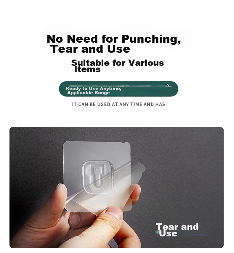 Chaoji Jia Pin, Strong Adhesive Hook without Drilling, No Trace Adhesive Hook, Power Strip Fixer, Router Hook, Super Strong Adhesio 4