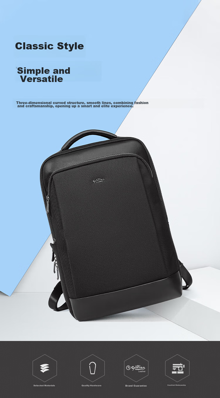 Goldlion Backpack, Fashionable Travel Bag for Men, Large Capacity Laptop Bag, Lightweight Schoolbag, Birthday Gift 4