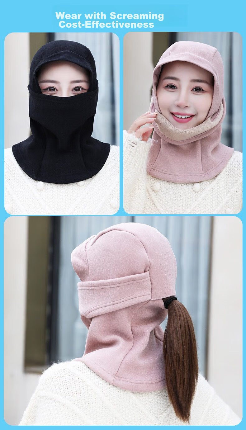 BWNK Windproof Hat for Women, Winter Outdoor Cycling Cap with Fleece Lining, Thickened Cold-Proof Warm Hat for Men, Northeast Skiing Hat, Winter Cap, Khaki 4