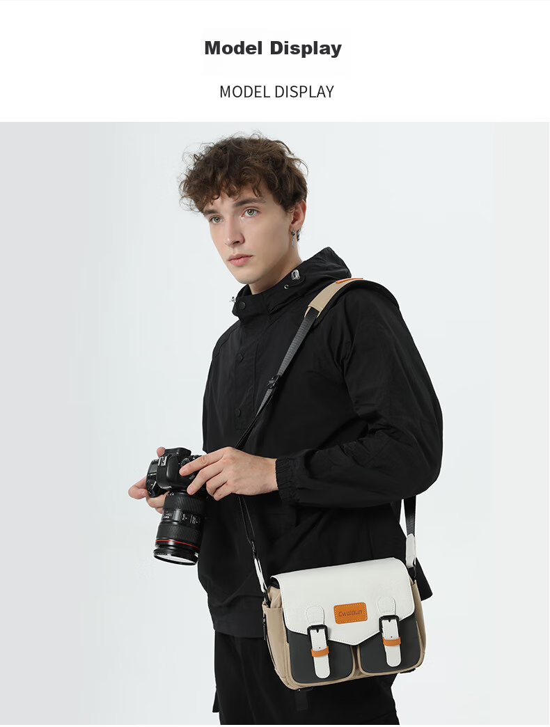CWATCUN Shoulder Camera Bag, Japanese Style Portable Casual Mirrorless DSLR Camera Bag, Professional Crossbody Bag Suitable for Fuji, Canon, Sony, Nikon Camera Bags 14