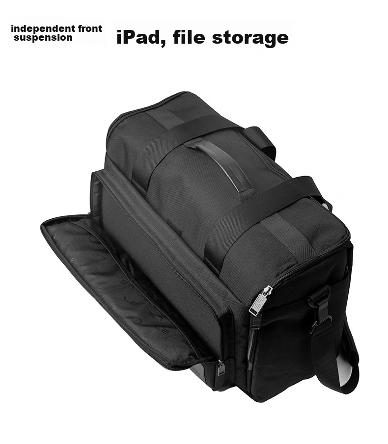 LEXON Travel Bag, Men's Handheld Large Capacity, Short-Trip Business Trip, Tourism Luggage Bag, Wet And Dry Separation with Shoe Compartment, Black 7