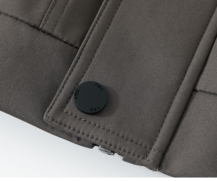 FIRS Men's Autumn Winter Quilted Thickened Warm Windproof Stand Collar Business Casual Comfortable Skin-friendly Pocket Jacket 12