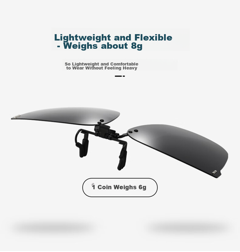 LESCA LUNETIER Polarized Clip-On Sunglasses for Men And Women, Adjustable Prescription Sunglasses Clip-On for Driving And Fishing 6