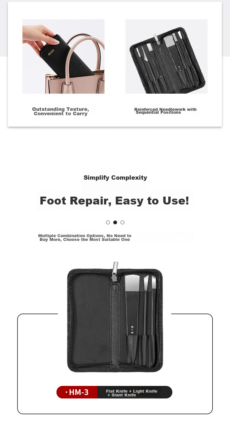 Zhangxiaoquan Pedicure Knife Set for Removing Dead Skin, Calluses, Thick Hard Toenails, Nail Tools, Six-Piece Set HM-6 4