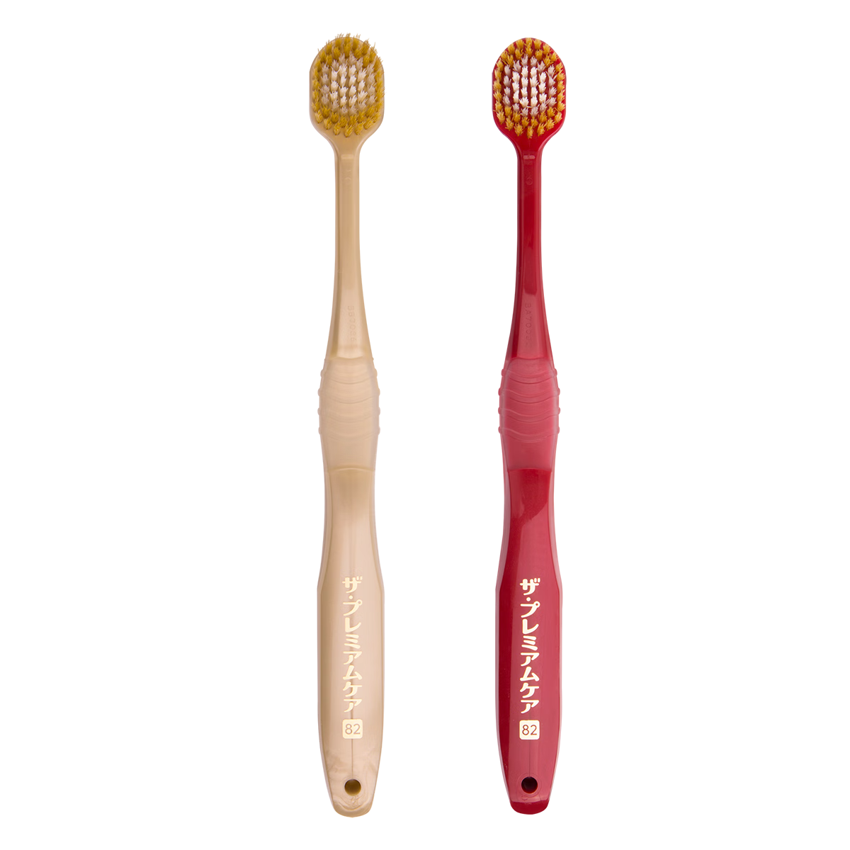 EBISU 65-Hole Wide-Head Medium Bristle Toothbrush for Adults, Gum Protection, Slim Base, Couple's Toothbrush, 2-Pack, Random Colors