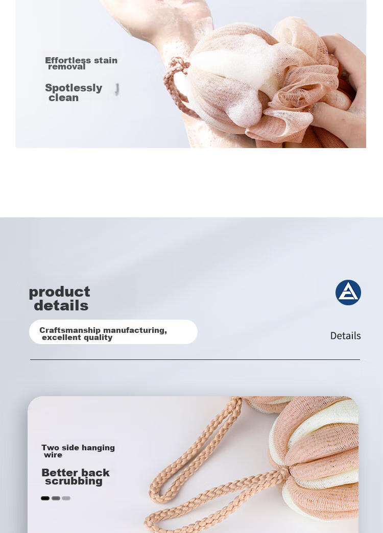 Creative Art Bath Scrubber Loofah [2-Pack], Bath Bar, Back Scrubber, Long Strip, Men's Shower Sponge, Exfoliating Tool 6