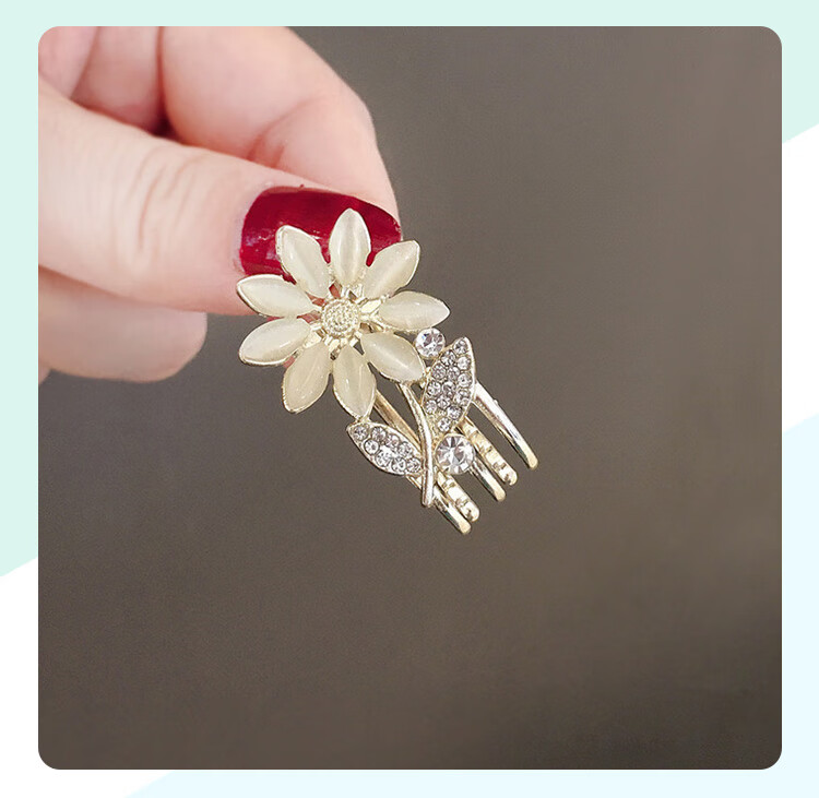 CHIMERA Elegant Hair Claw Clip with Flower And Shark Design, Luxurious Hair Clip for Back of Head, Bun Maker, Mid-Autumn Festival Gift for Wome 41