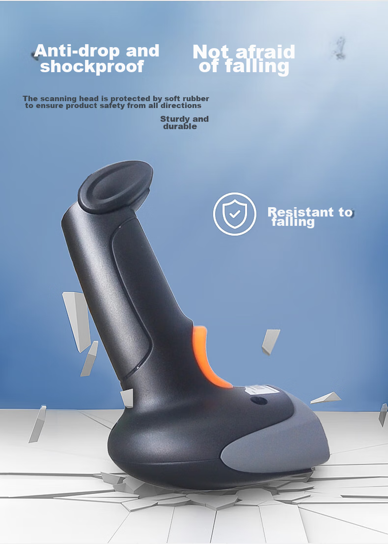 Newland OY20-RF Wireless 1D/2D Red Light Barcode Scanner for Convenience Stores, Shops, Supermarkets, Cashier Payment Scanning, Suitable for Store Mobile Phone Scanning Payment Screens And Scanning 8