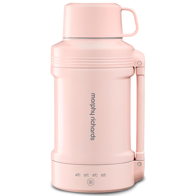 Morphyrichards Electric Kettle, Portable Travel Kettle for Home And Outdoor Use, 1L Large Capacity, Double-Layer Stainless Steel, Automatic Water Boiler, New Electric Water Cup, MR6061 Pink