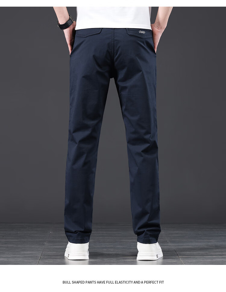 JEEP High-End Men's Casual Pants, 2026 New Summer Thin Loose Straight-Leg Business Pure Cotton Trousers for Me 21