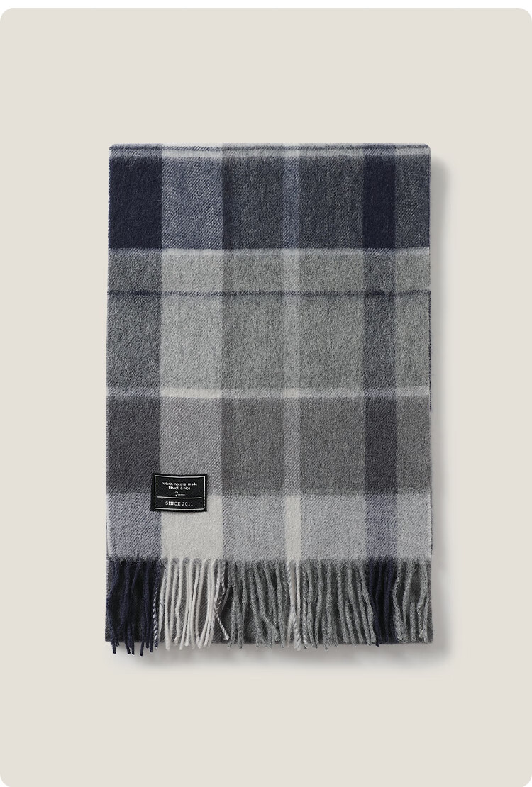 JIUMU Pure Wool Scarf for Men, Autumn And Winter Warm Neck Warmer, Gift for Men, Fathers, Mid-Autumn Festival, Birthday Present, Gift Box Packaging 15