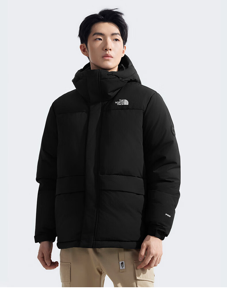 The North Face Men's Outdoor down Jacket, 700 Fill Power Goose Down, High-Fill Warm Coat 81SF, Gray/1OA, XXL 9