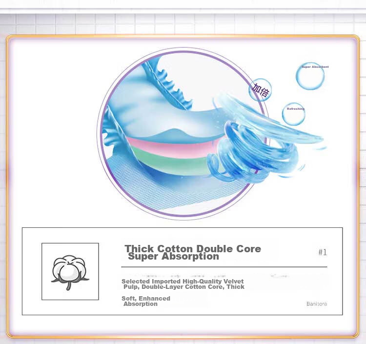 Banitore Enhanced Adult Diapers, Size L, 15 Pieces (Waist Circumference 95-120cm), Adult Diapers, Incontinence Pads 9