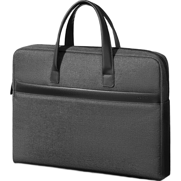Deli Briefcase, Thickened And Expanded Capacity, Business Briefcase for Men And Women, Professional Briefcase, Laptop Bag, Document Storage Bag, Conference Handbag, Zipper Bag, Gray 63751A