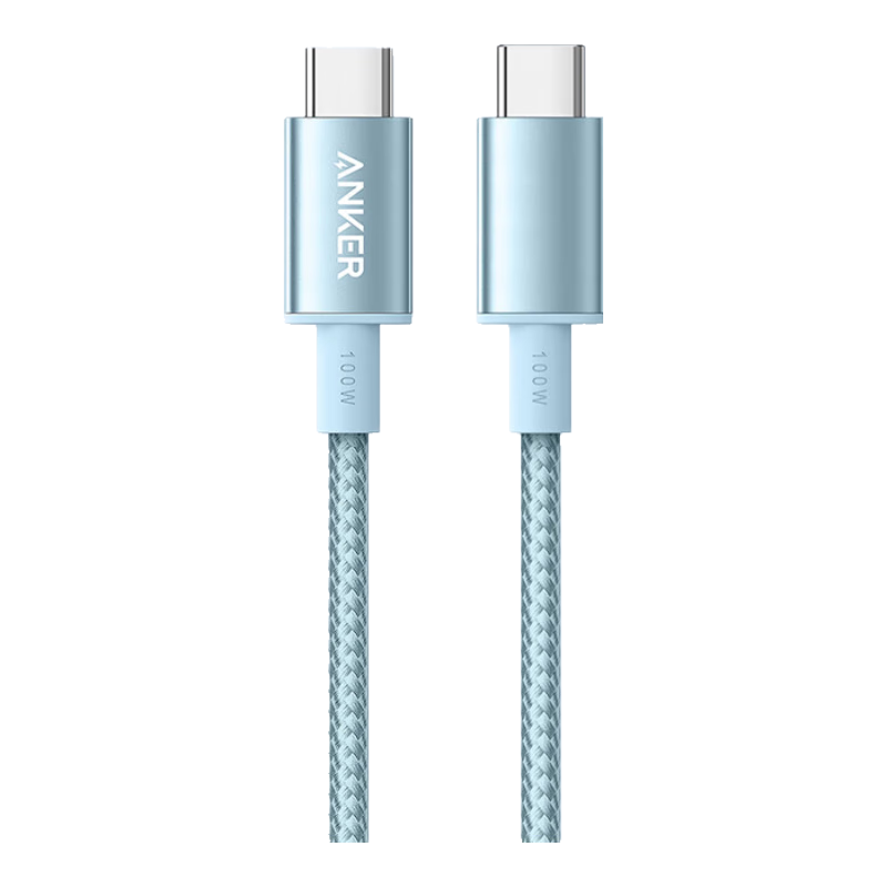 ANKE Ice Point Apple Charging Cable, Dual-Head Type-C, Compatible with IPhone 18 Pro Max/17/16/Mac, IPad, Huawei, Xiaomi, Fast Charging 100W Data Cable, 1m Blue