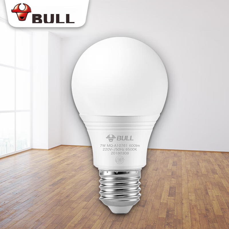 BULL LED Bulb E27 Screw Base Globe Light, 7W Globe Bulb Cool White (Daylight Color), 6500K