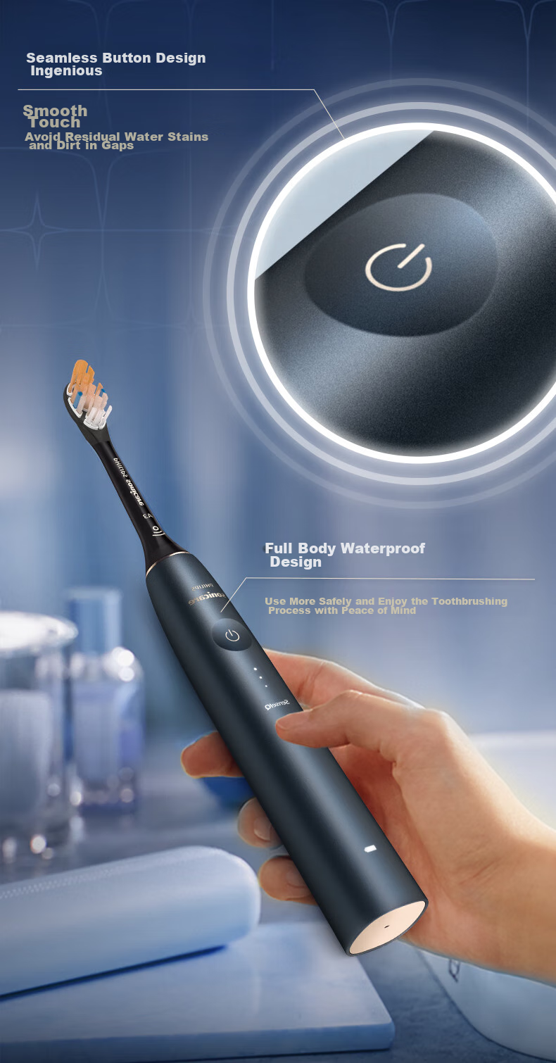 PHILIPS Diamond Ai Electric Toothbrush, One-Touch Ai Automatic Adjustment, Five Smart Sensing Chips, Ai Intelligent Premium Brush Head, HX9996-13 Pink 13