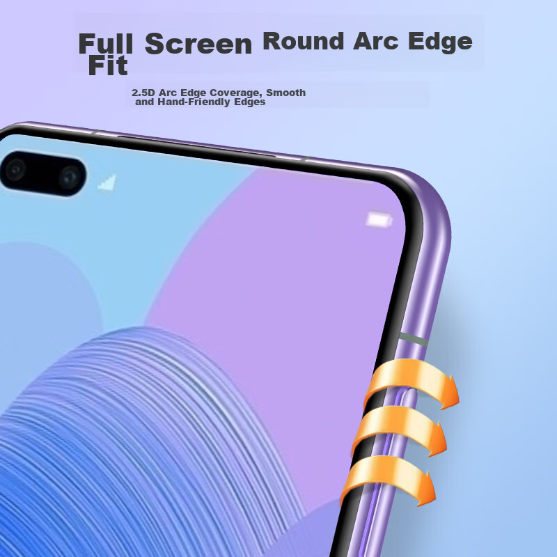 LLUNC Tempered Glass Screen Protector for Honor V30/V30 Pro/Huawei Nova 6/True Q3, Full Coverage Protective Film for Smartphones