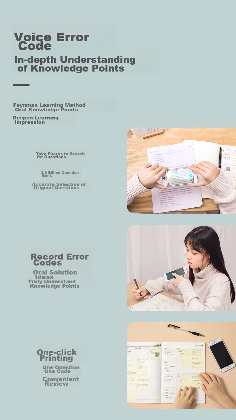 MEMOBIRD Teen Edition Error Correction Printer for Students' Course Tutoring And Learning, High-Definition Error Correction And Question Organization Tool, Classic White 10