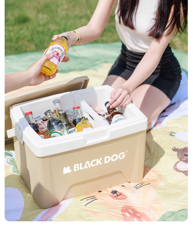 Black Dog Outdoor Cooler Box for Camping, Picnic, Cold Storage, Food Preservation, Takeout And Fishing, 25L Night Black 29